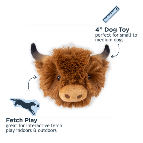 2-in-1 Highland Cow Fetch Ball