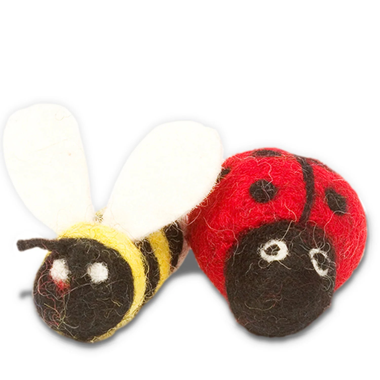 Wool Ladybug & Bee Cat Toys