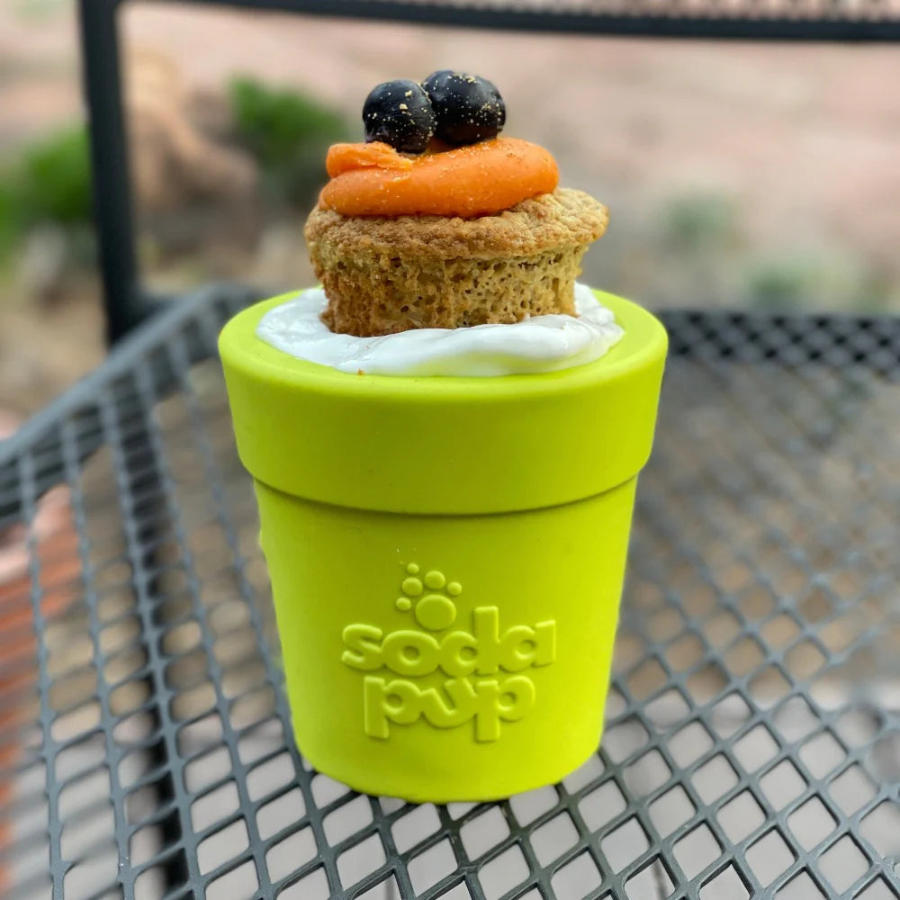 Flower Pot Durable Rubber Treat Dispenser & Enrichment