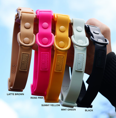Soft-Touch Waterproof Dog Collar - Latte Brown