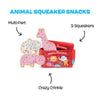 Animal Squeakers Snacks - Multipart Squeaky Plush Toy