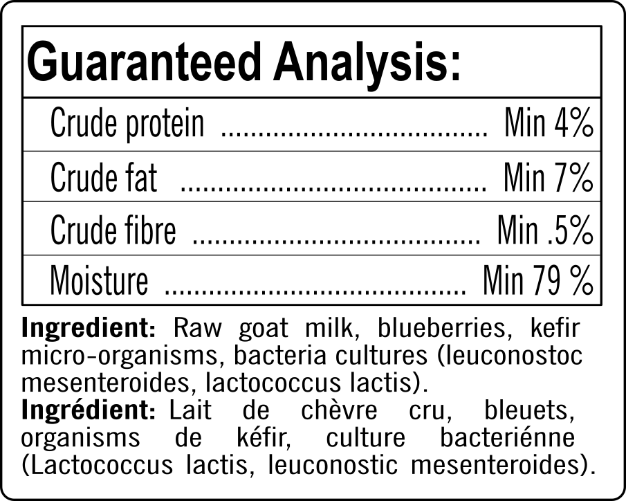 Raw Goats Kefir with Blueberry