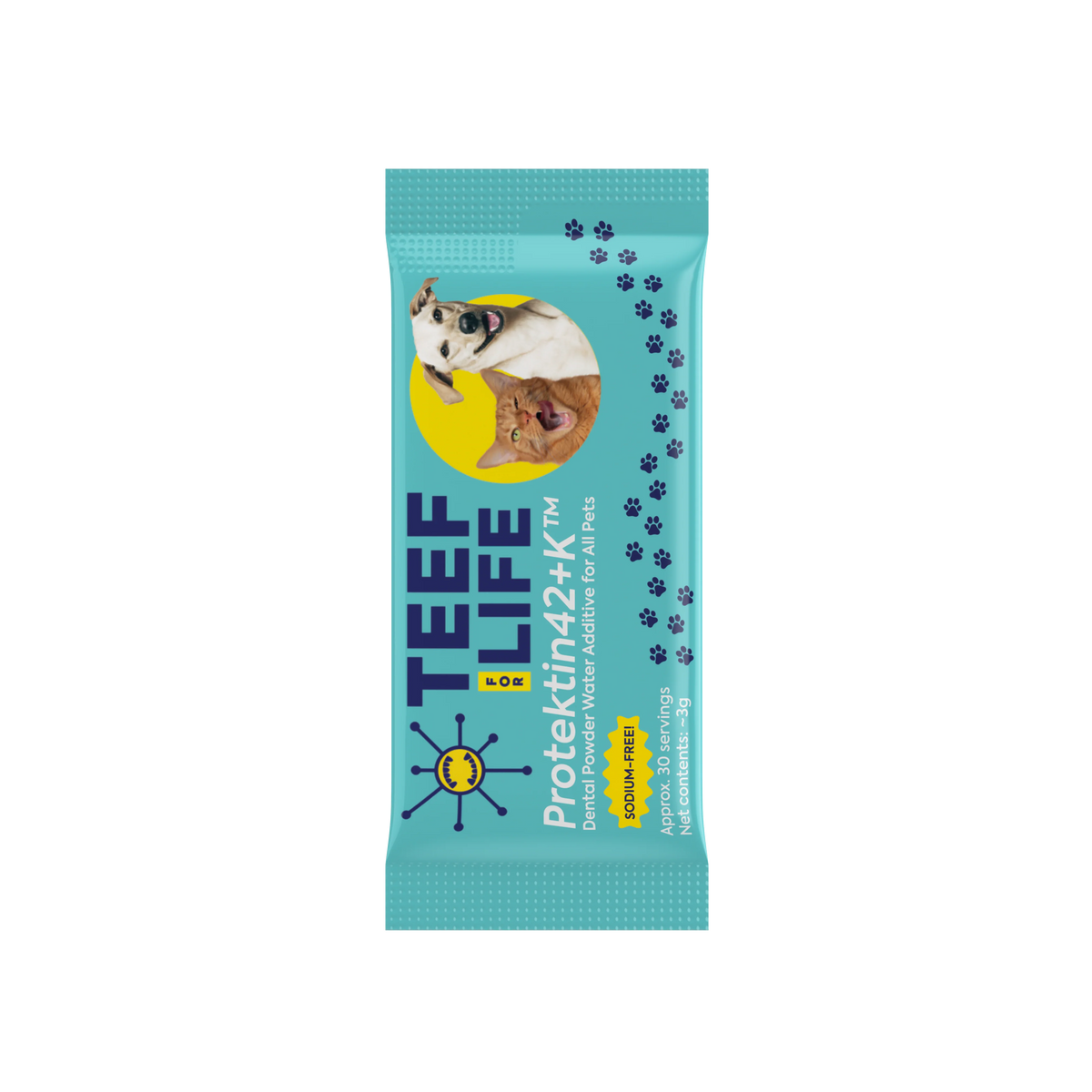 TEEF for Life - Protektin42+K - Kit: Prebiotic Dental Powder for ALL pets (Sodium-free)