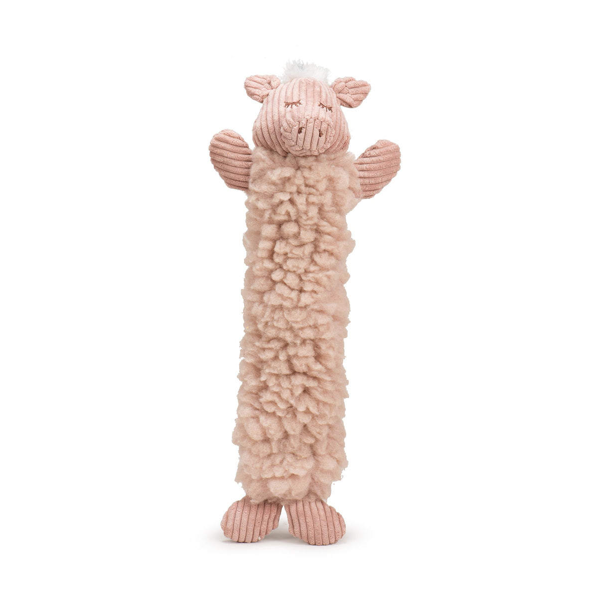 Penelope Pig Fluffer Long &amp; Lovelie™ Durable Plush Dog Toy