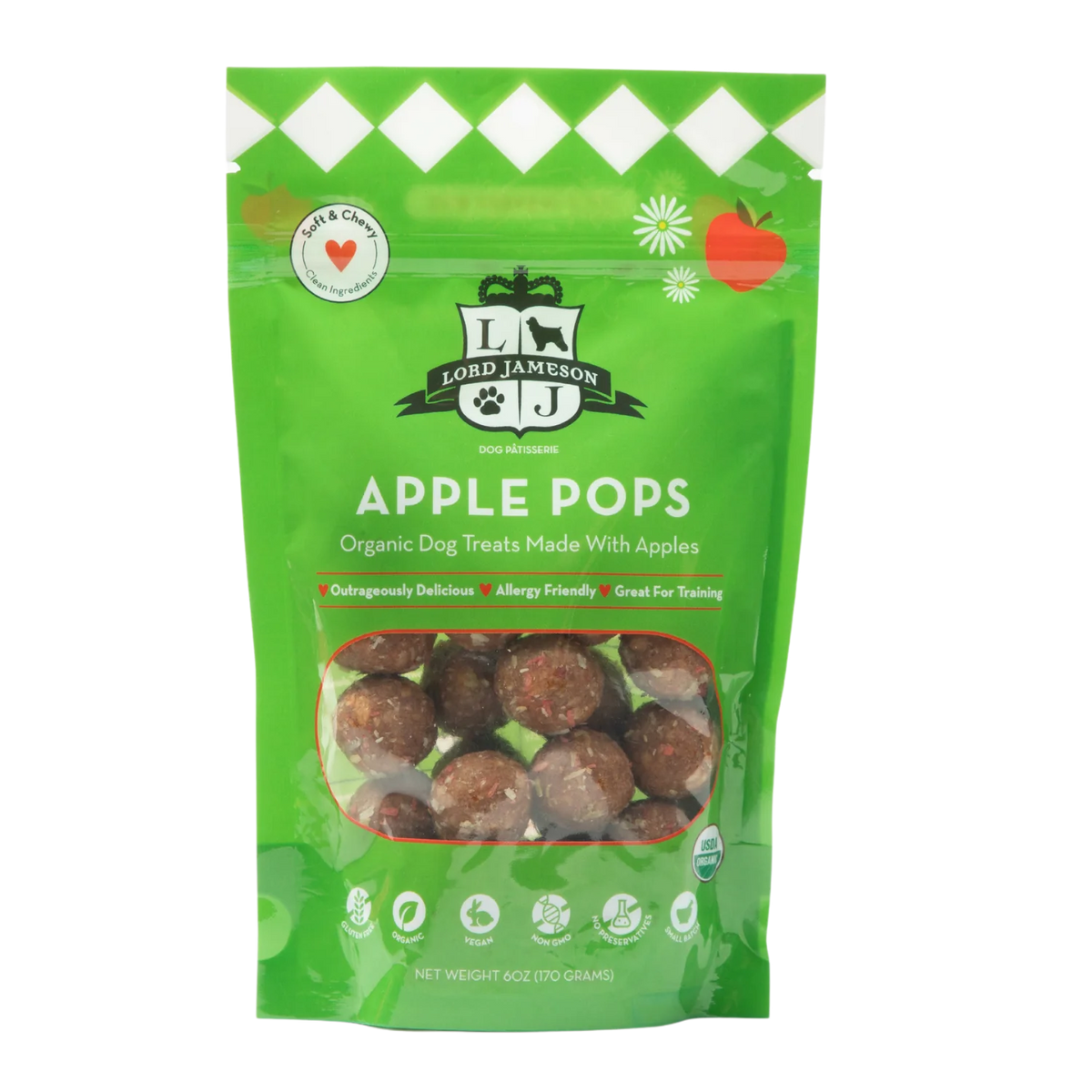 Apple Pops Organic Dog Treats