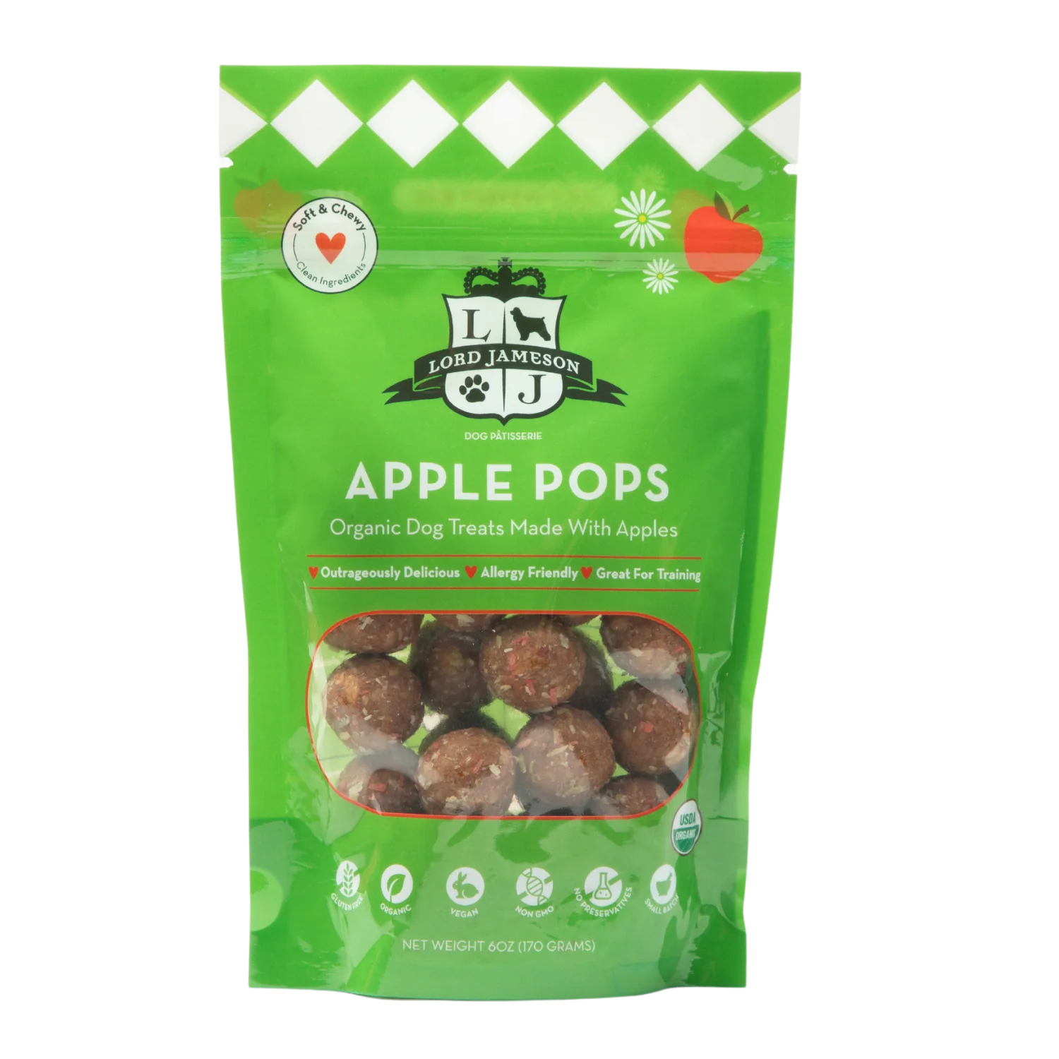 Apple Pops Organic Dog Treats