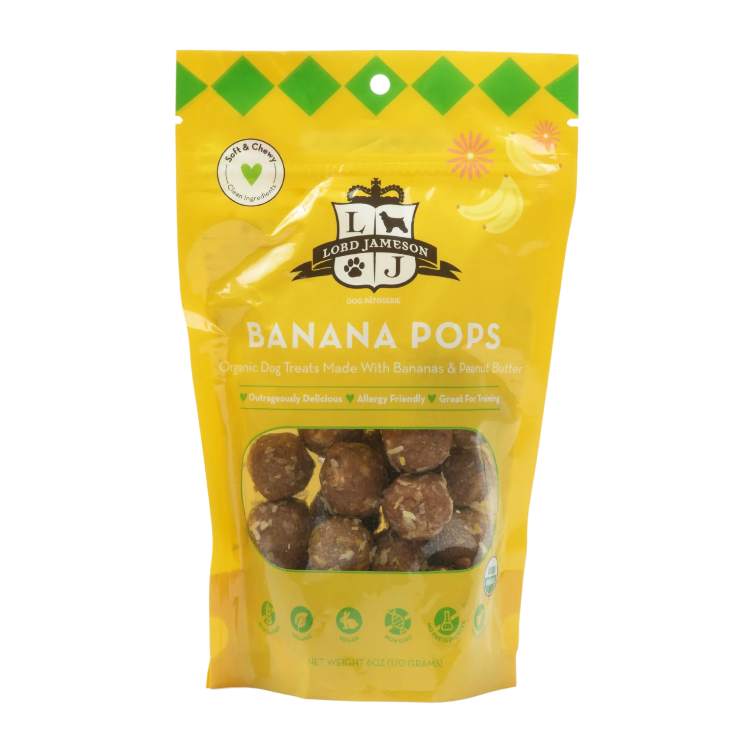 Banana Pops Organic Dog Treats