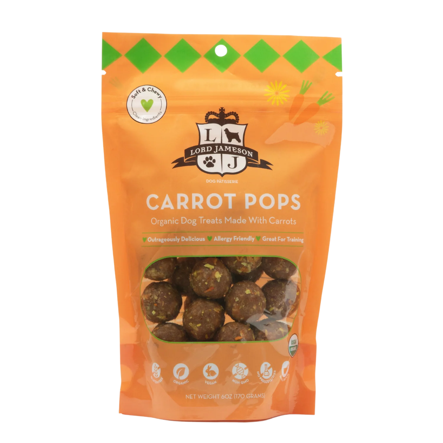 Carrot Pops Organic Dog Treats