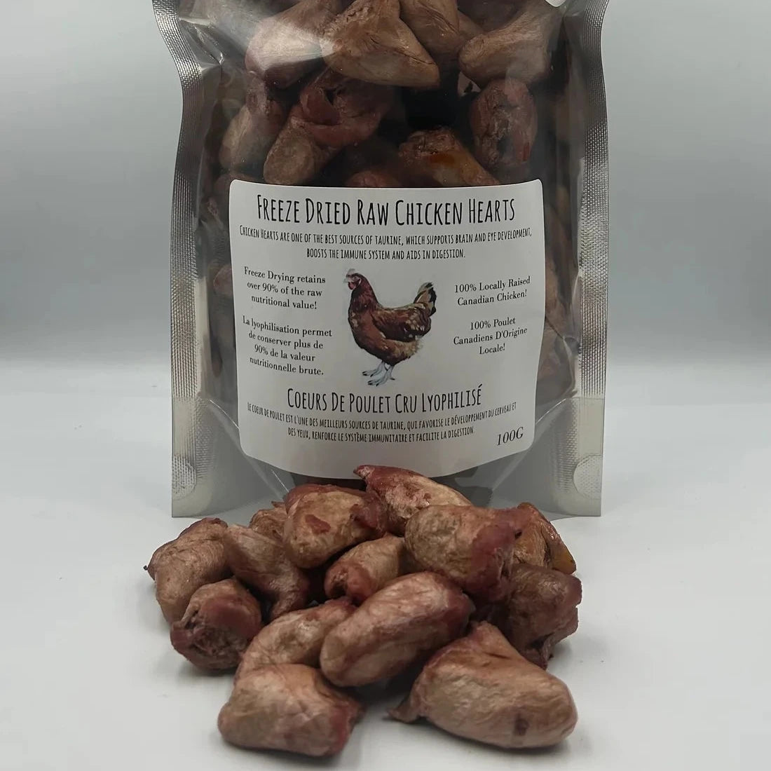 Freeze Dried Raw Chicken Hearts