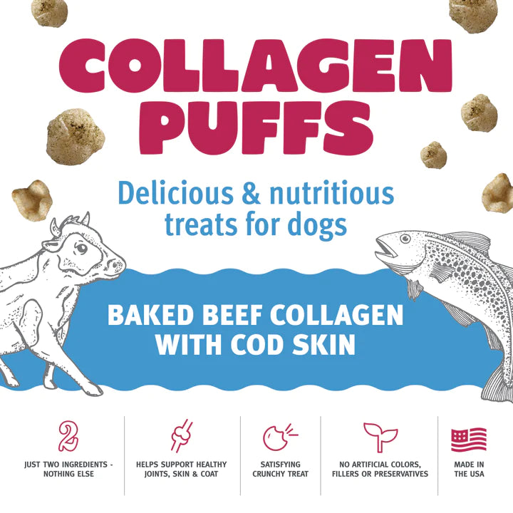 Beef Collagen Puffs with Cod Treats *FINAL SALE*