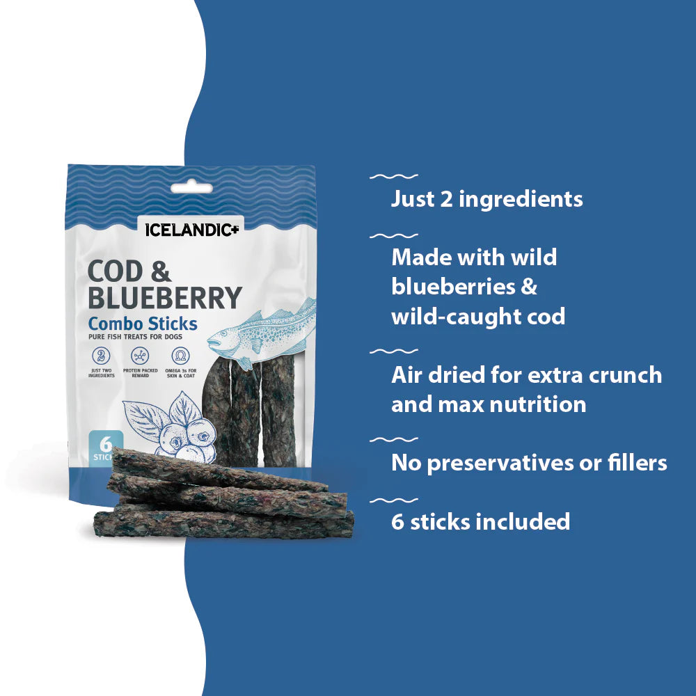 Cod & Blueberry Combo Sticks