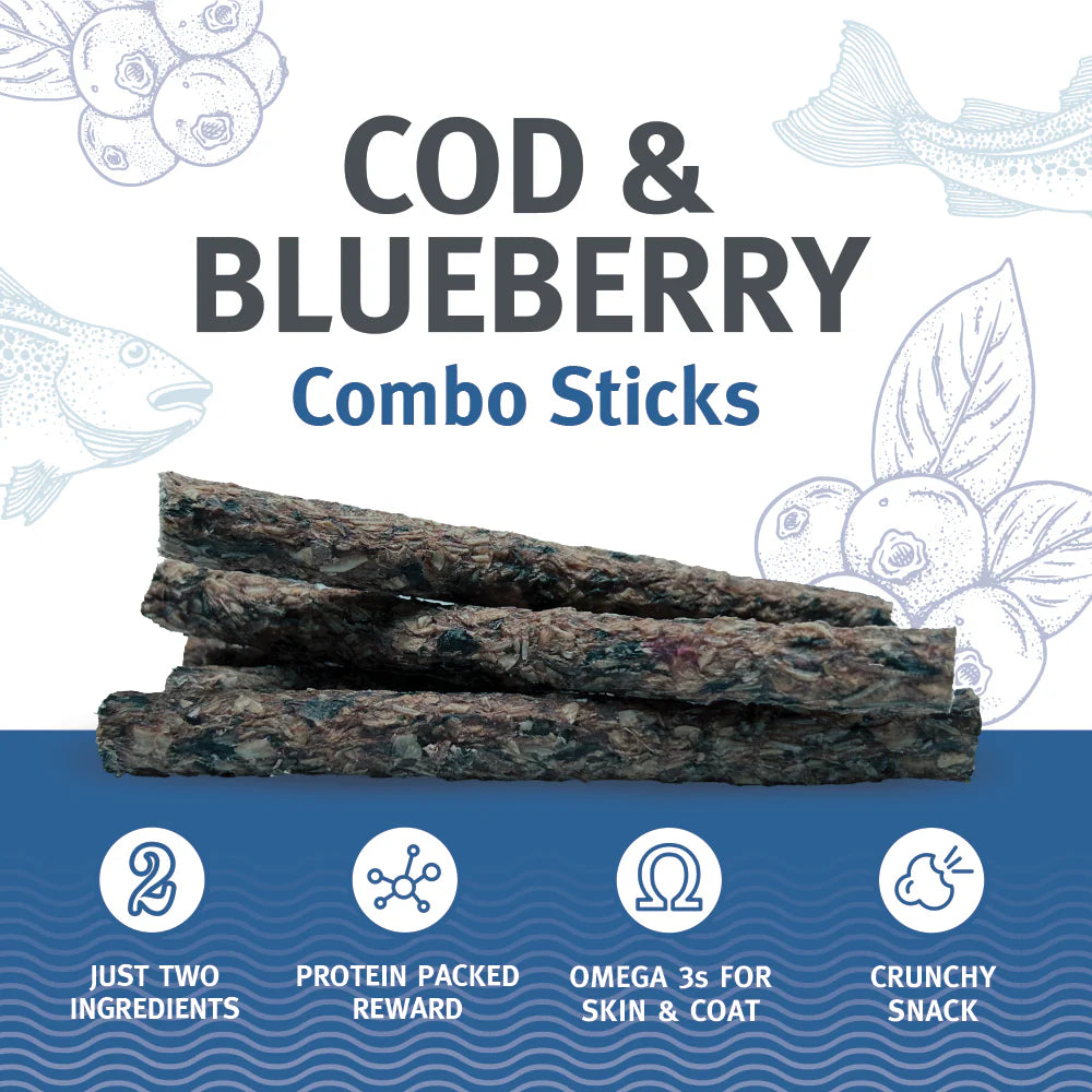 Cod & Blueberry Combo Sticks