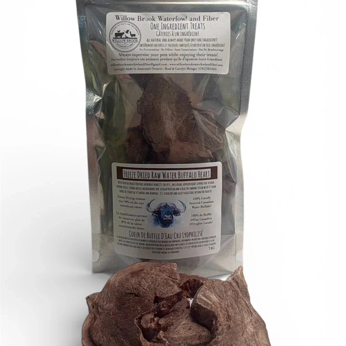 Freeze Dried Raw Water Buffalo Hearts