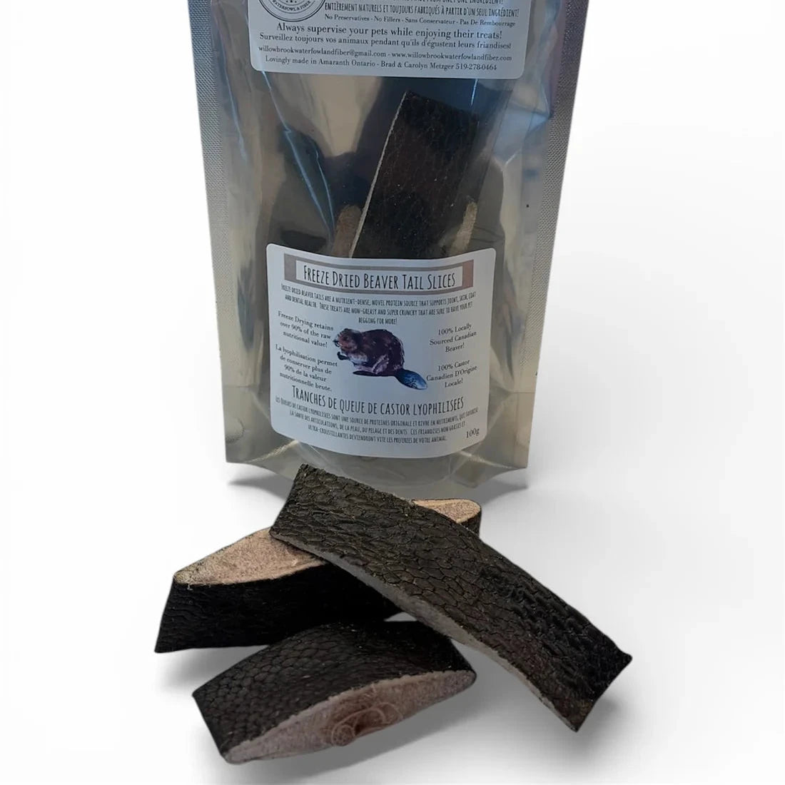 Freeze Dried Beaver Tail Slices