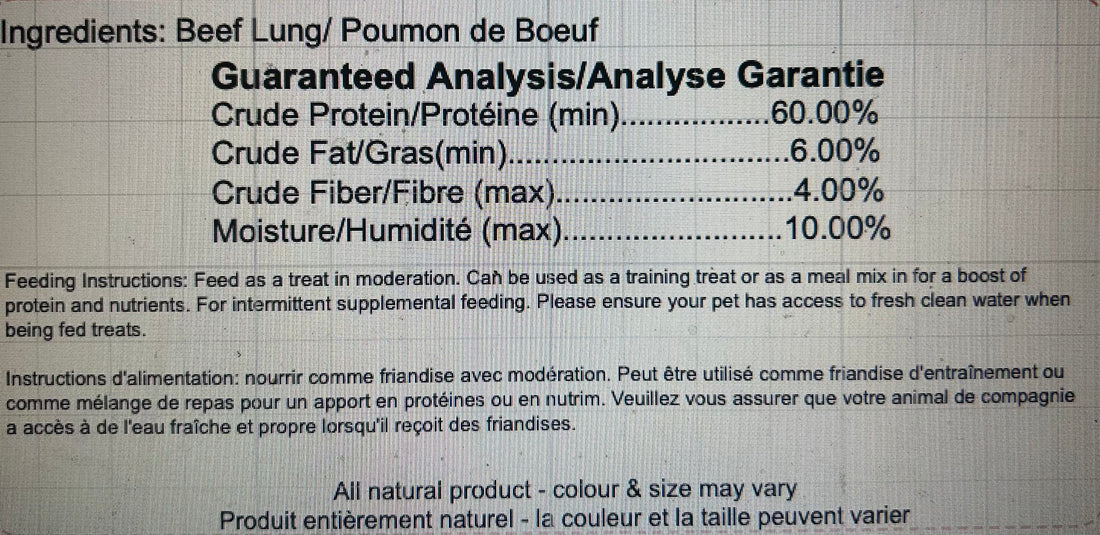 Freeze Dried Beef Lung