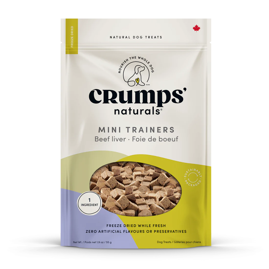 Natural air top dried dog treats