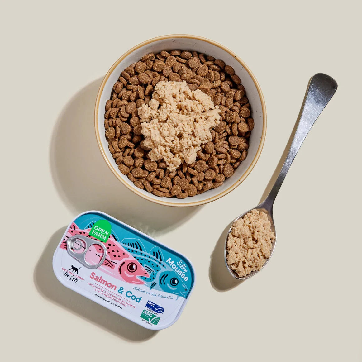 Salmon & Cod Mousse Topper for Cats