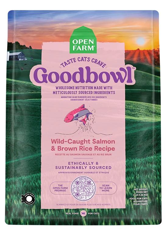 GoodBowl™ Wild-Caught Salmon & Brown Rice Recipe for Cats