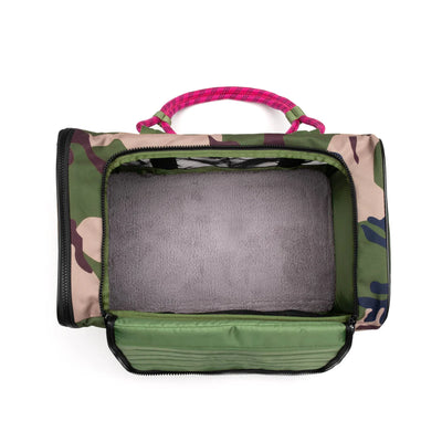 Out-of-Office Pet Carrier - Camo/Magenta