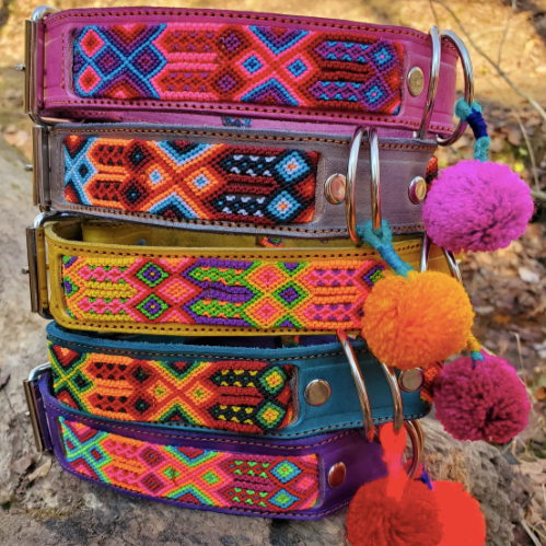 Mexican textile dog store collar