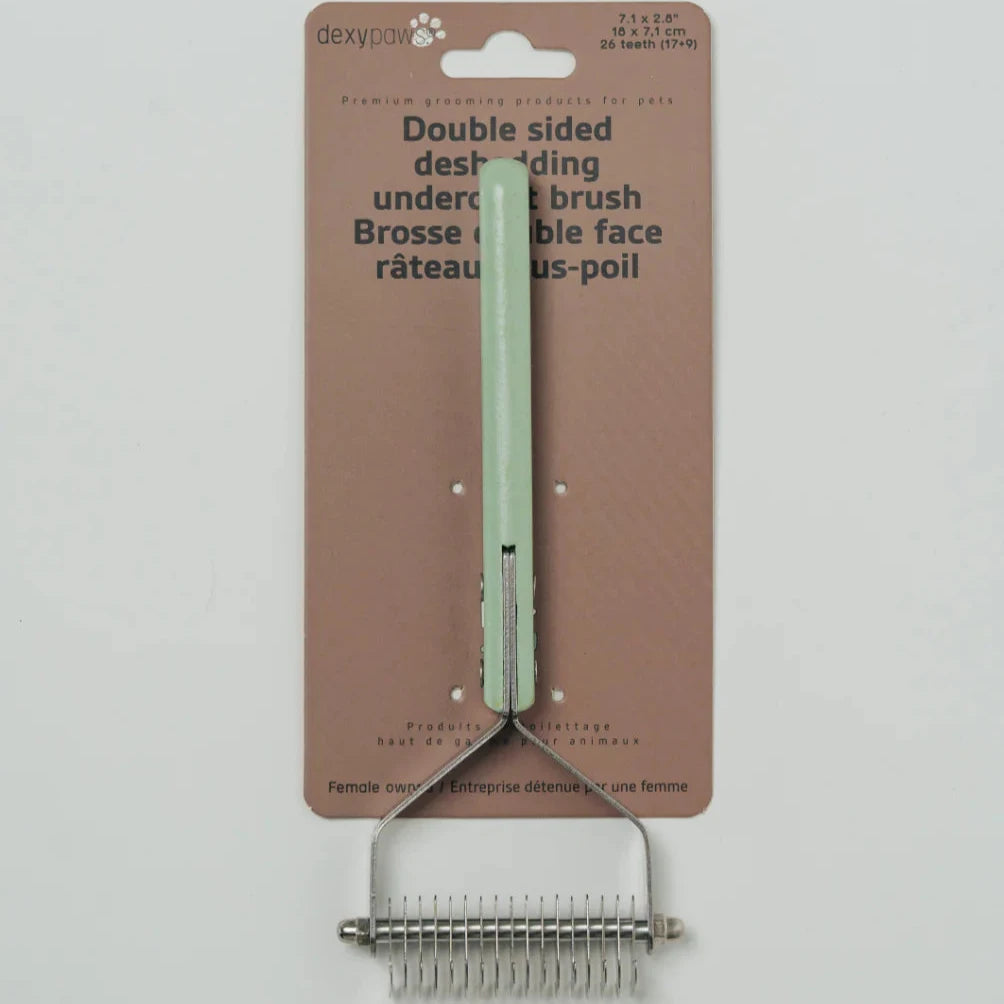 Double Sided Deshedding Undercoat Brush