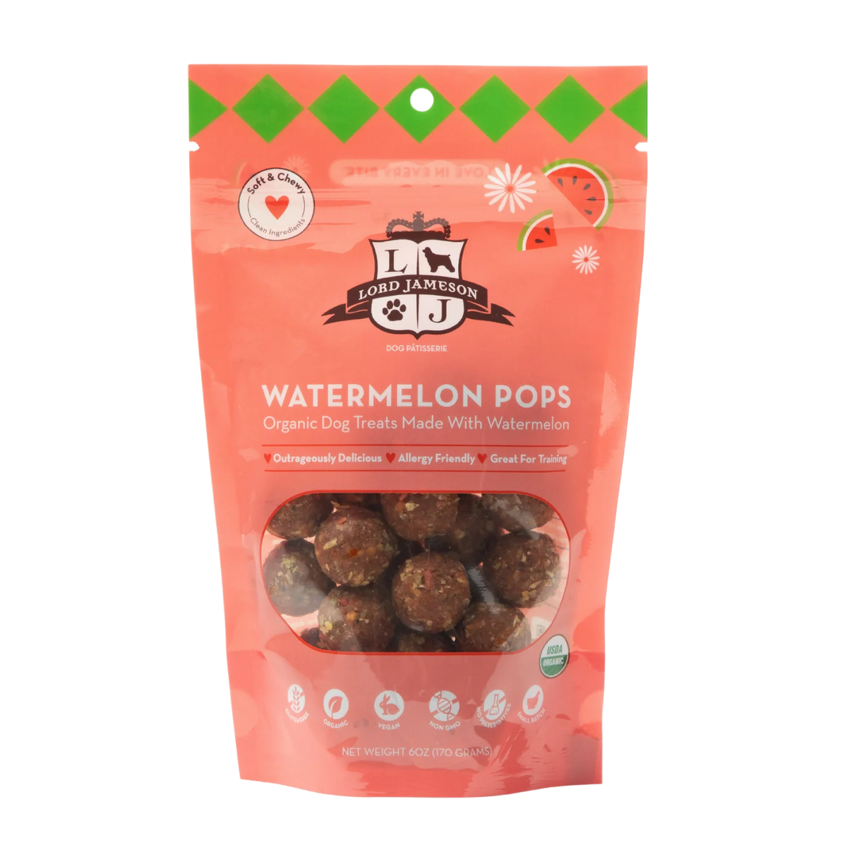 Watermelon Pops Organic Dog Treats