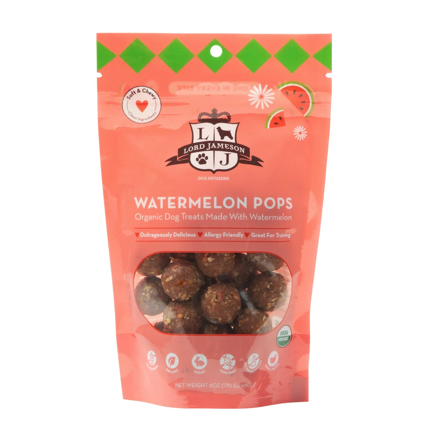 Watermelon Pops Organic Dog Treats