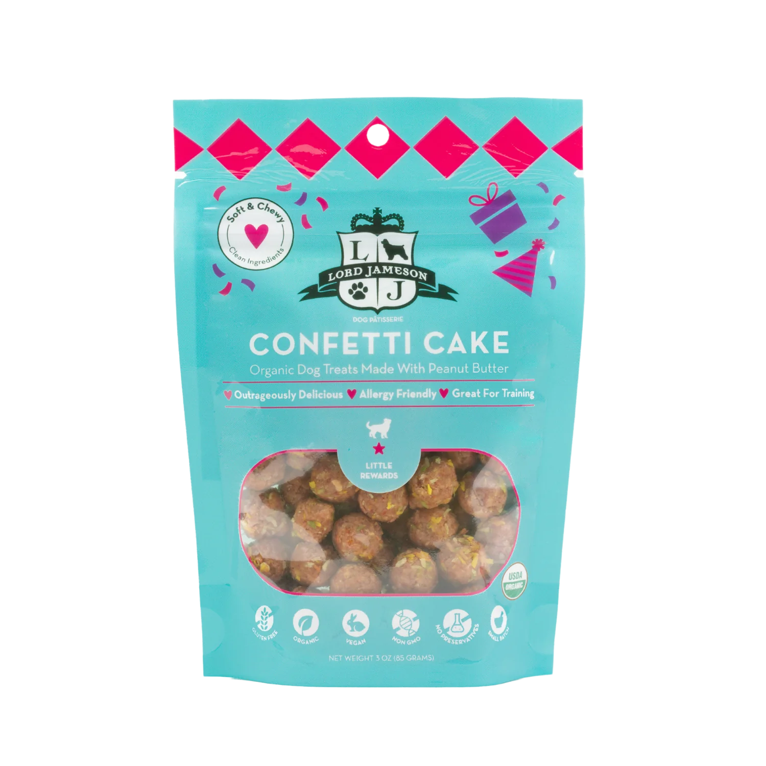 Confetti Cake Organic Dog Treats (Small Bite)