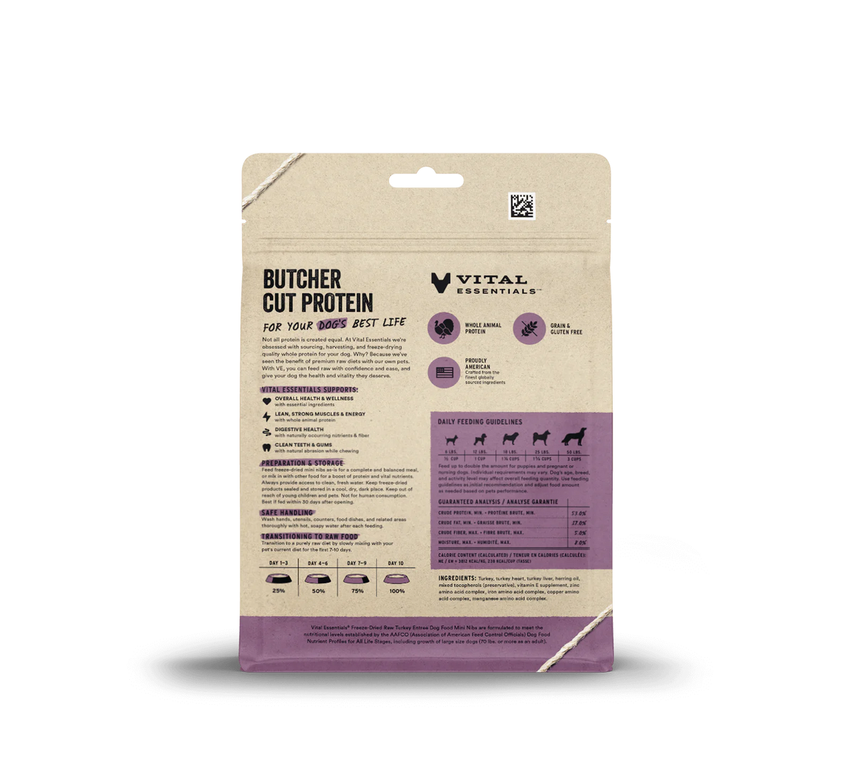 Freeze Dried Raw Turkey Entree Mini Nibs