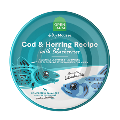 Cod & Herring Mousse with Blueberries for Dogs