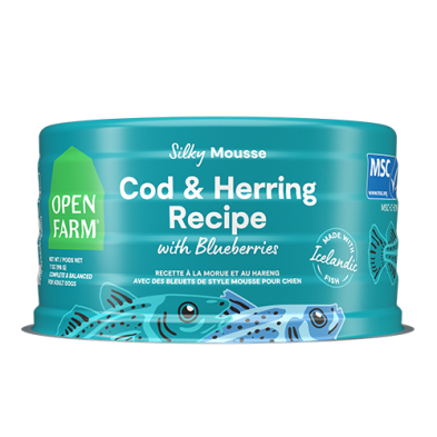 Cod & Herring Mousse with Blueberries for Dogs