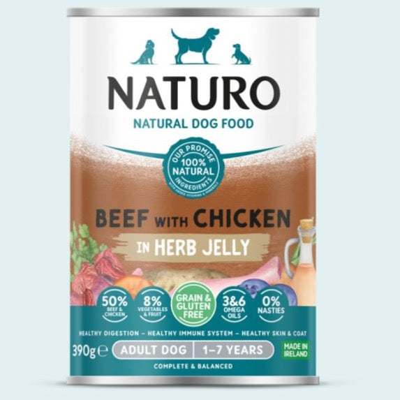 Adult Dog Grain &amp; Gluten Free Beef with Chicken in a Herb Jelly