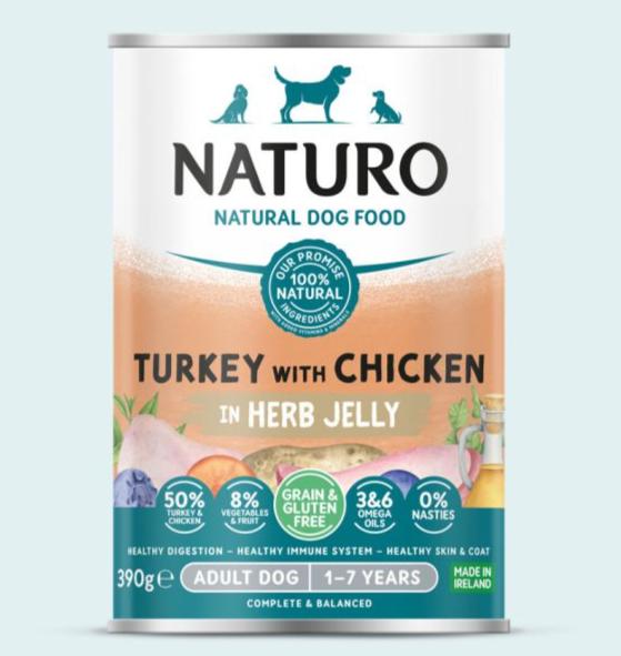 Adult Dog Grain & Gluten Free Turkey with Chicken in a Herb Jelly