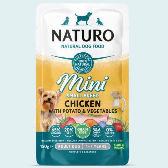 Naturo Adult Mini Dog Grain Free Chicken with Potato Vegetables Little Chief Co