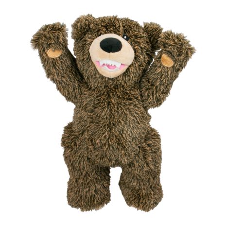 Plush Grizzly Rope Body Dog Toy