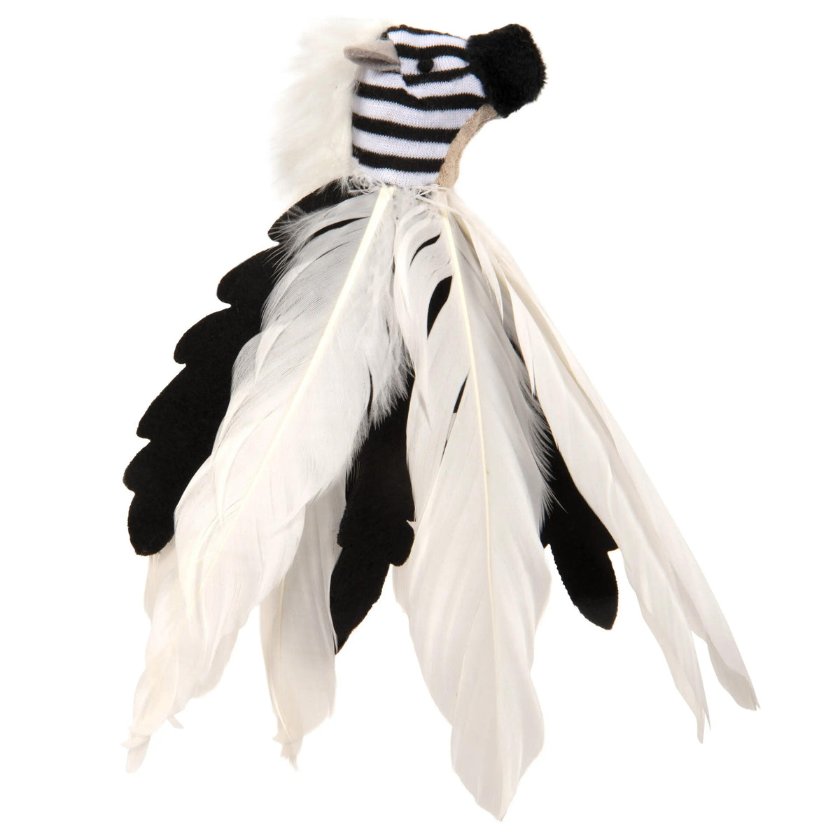 Zingy Zebra Toss & Chase Feather HappyNip Cat Toy