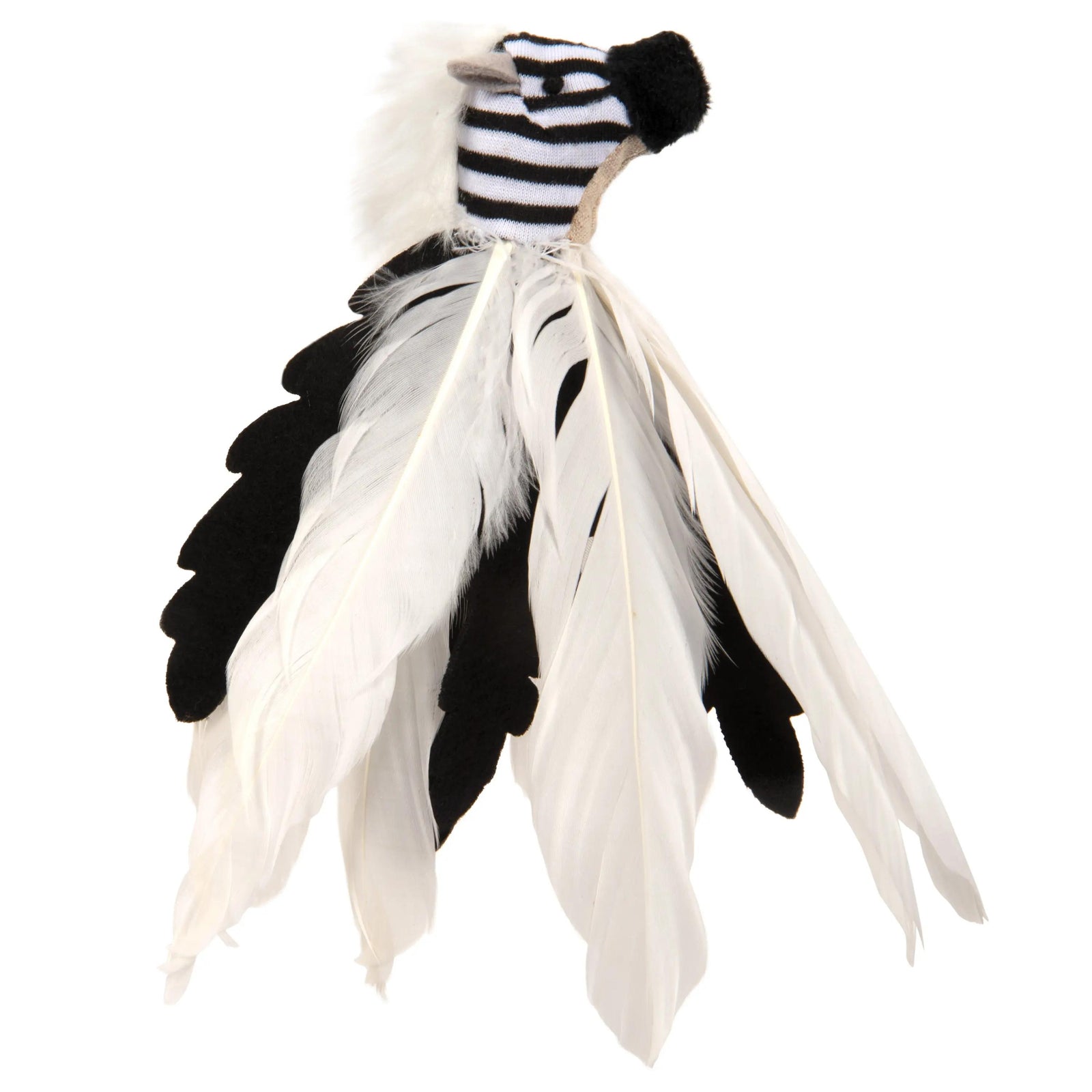 Zingy Zebra Toss & Chase Feather HappyNip Cat Toy