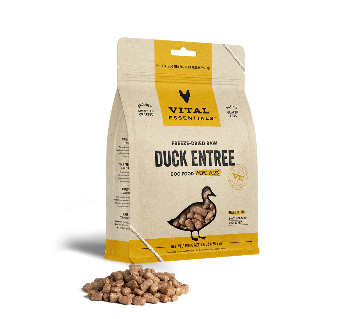 Freeze Dried Raw Duck Entree Mini Nibs