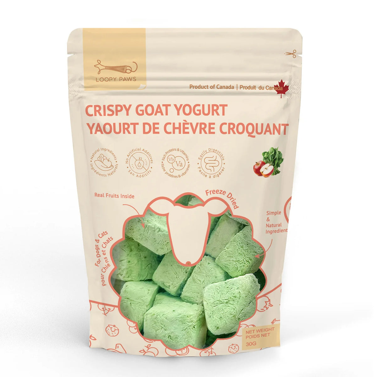 Crispy Goat Yogurt - Veggie &amp; Apple