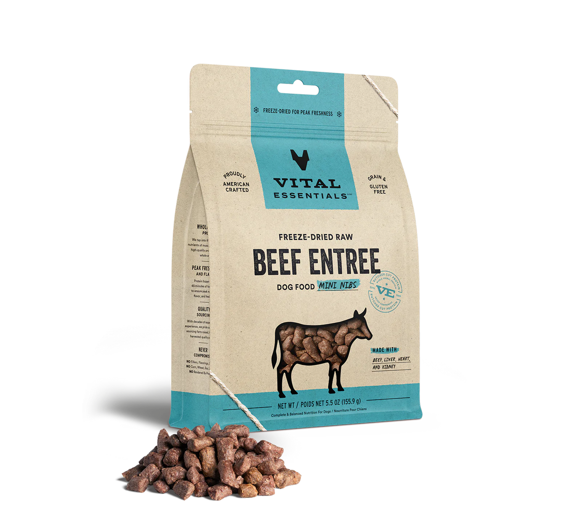 Freeze Dried Raw Beef Entree Mini Nibs