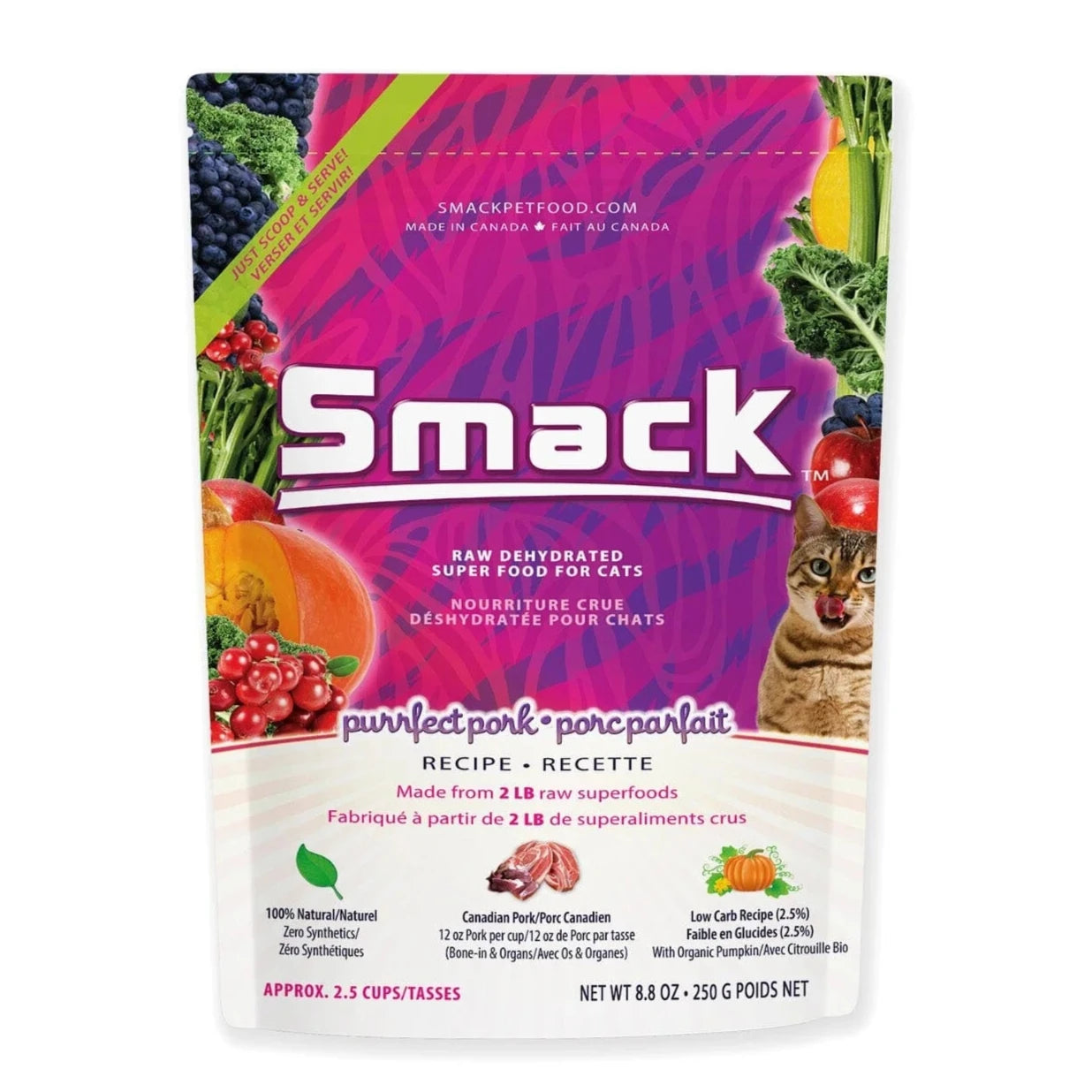 Raw Dehydrated Super Food for Cats - Purrfect Pork