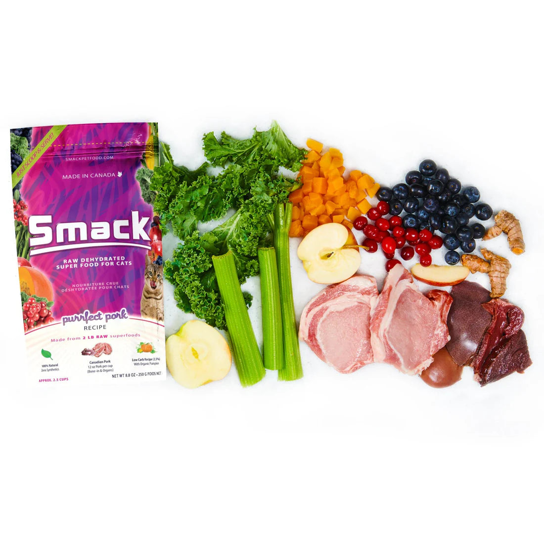 Raw Dehydrated Super Food for Cats - Purrfect Pork