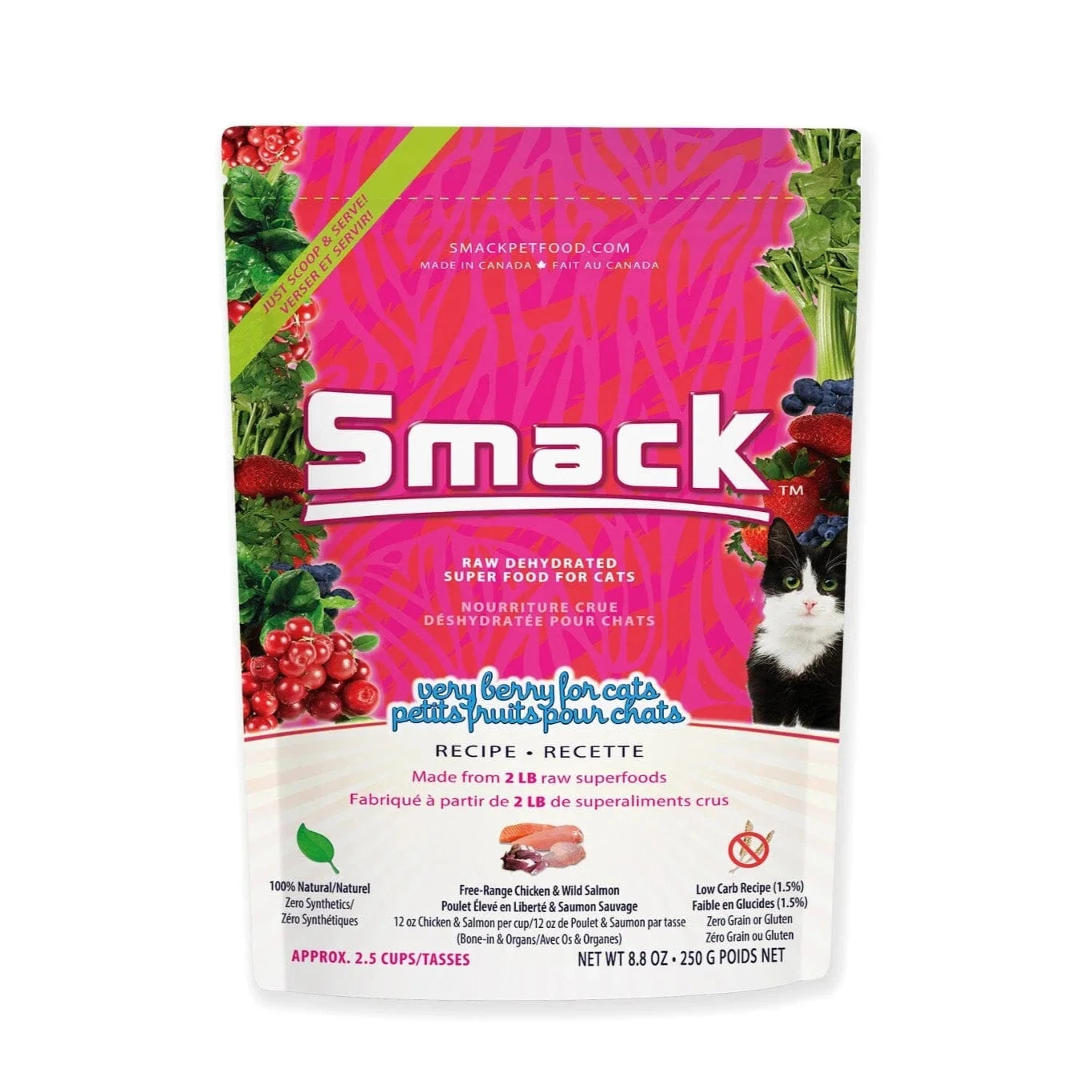 Raw Dehydrated Super Food for Cats - Very Berry Chicken