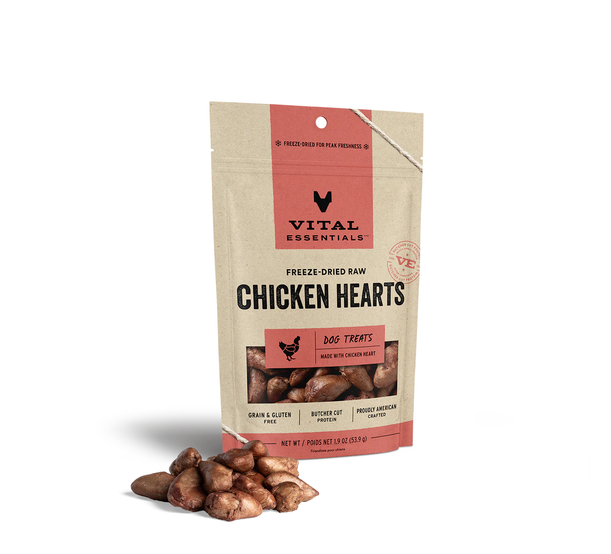 Freeze Dried Raw Chicken Hearts