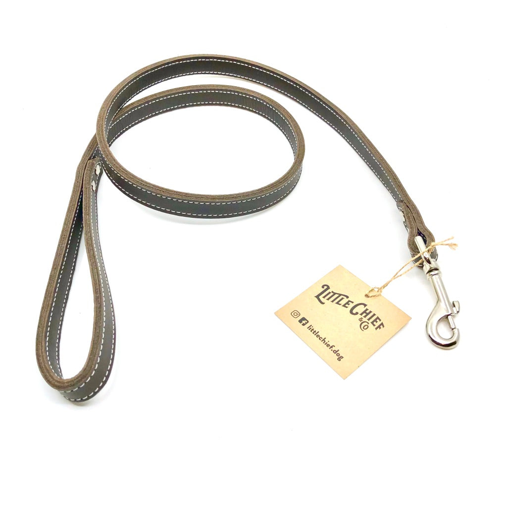 Single Stitch Leather Lead - 3/4&quot; width