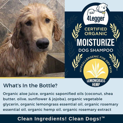 MOISTURIZE - USDA Certified Organic Hemp Dog Shampoo