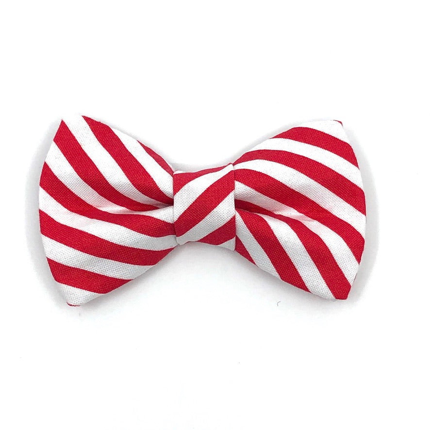 Red &amp; White Stripe Bowtie