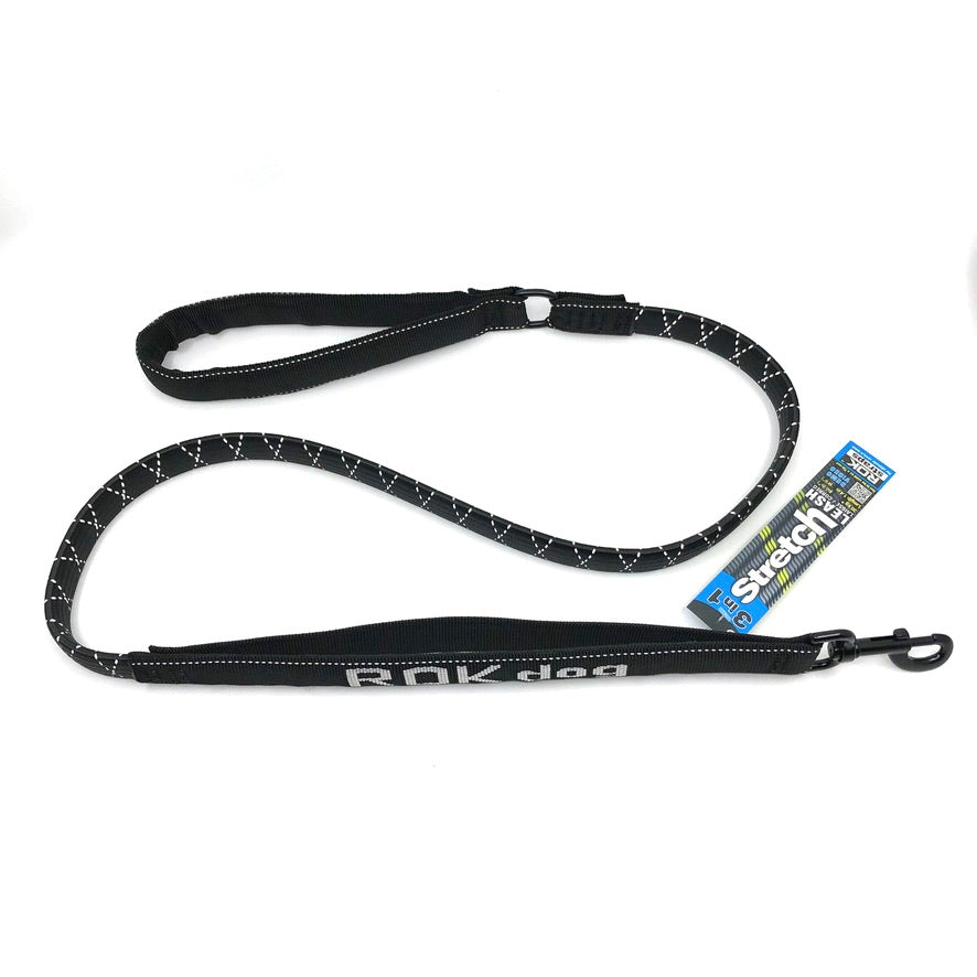 Stretch Leash in Black Reflective
