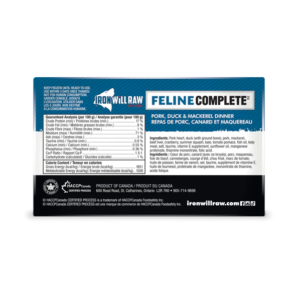 Feline Complete Pork, Duck & Mackerel Dinner 3lb