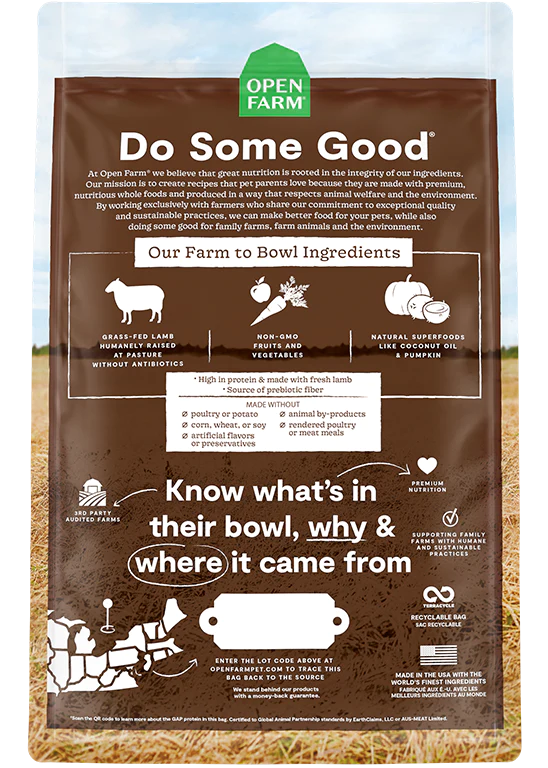 Pasture-Raised Lamb Grain-Free Dry Dog Food